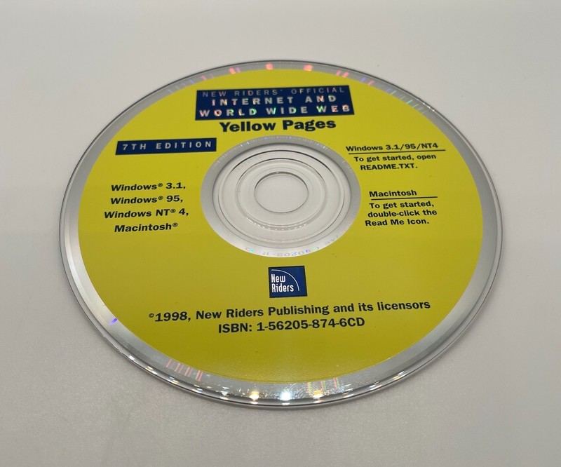 Yellow Pages 7th Edition Disc CD Vintage 1998 Windows 3.1 95 NT4 Macintosh