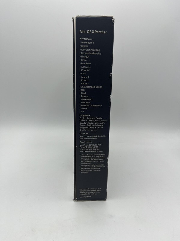Mac OS X 10.3 Panther Full Version (M9227LL/A) gallery