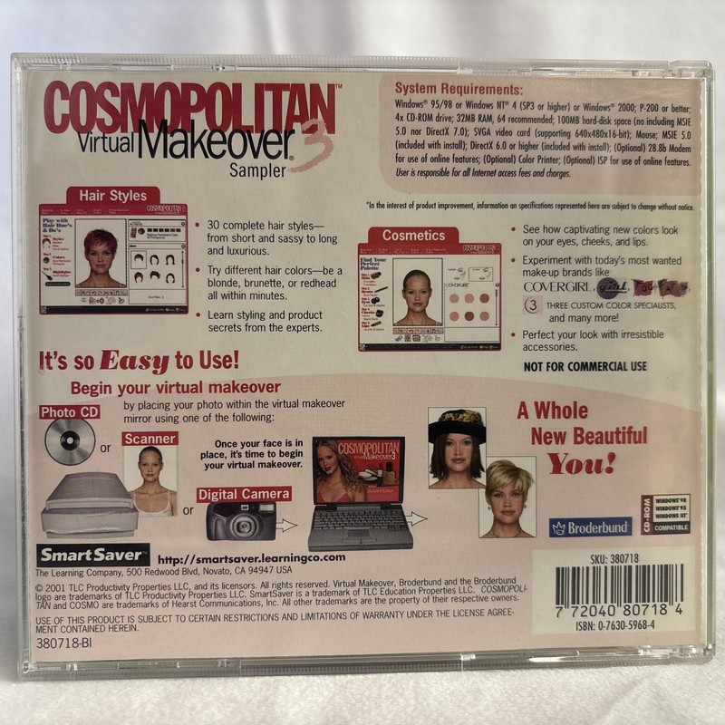 Cosmopolitan Virtual Makeover 3 (PC) CD-ROM 2000 Vintage gallery