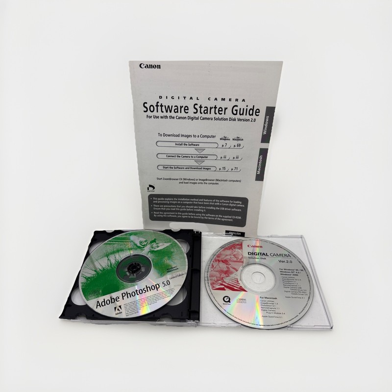 Adobe Photoshop 5.0 Limited Edition & Canon Digital Camera Solution Disk Ver 2.0