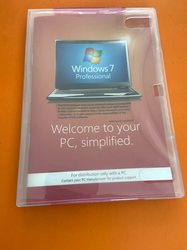 7 Professional WINDOWS MICROSOFT32 bit Full English DVD open box never used.