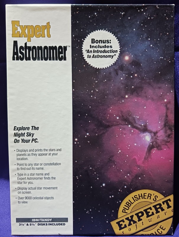 Vintage “Expert Astronomer” Publisher’s Expert Software IBM/Tandy