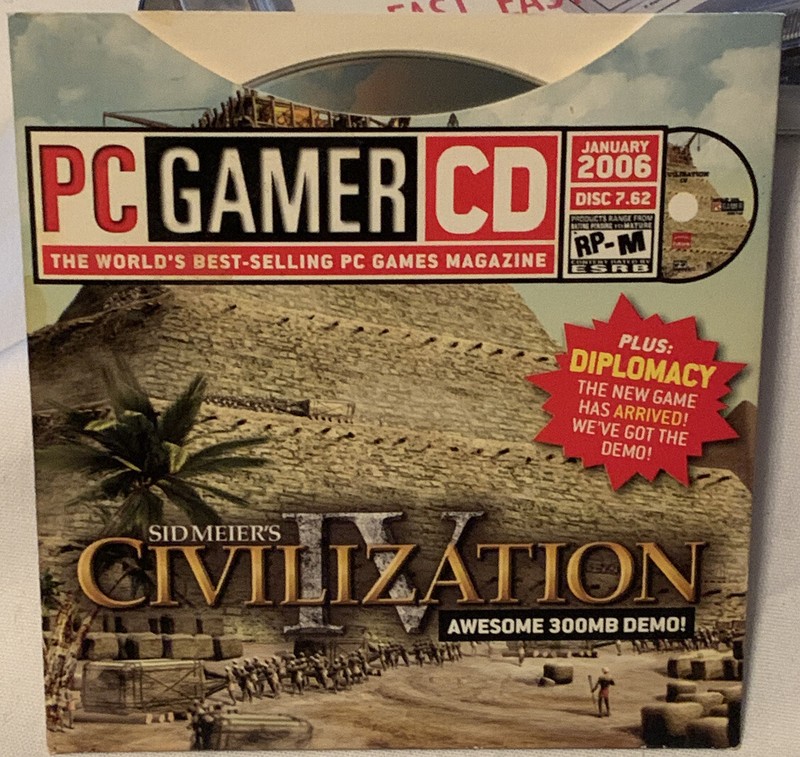 PC GAMER CD January 2006 Disc 7.62 Civilization IV 300MB Demo B509