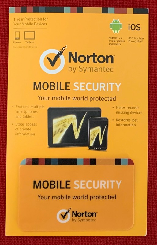 Norton 360 Mobile Security 2023, 10 Devices, 1 Year, iOS, Android, Key Card