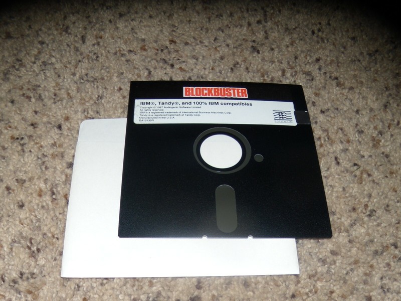 Blockbuster IBM Tandy PC Game on 5.25″ disk