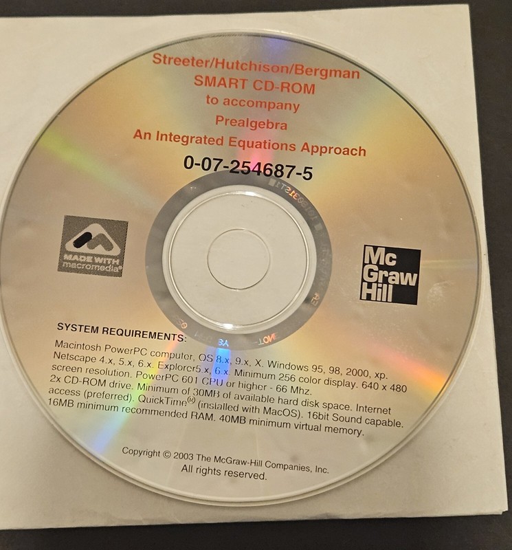 Smart CD-ROM to Accompany Prealgebra, Streeter/Hutchison/Bergman