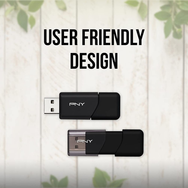 PNY P-FD64GX10ATT03-MP 64GB Attaché 3 USB 2.0 Flash Drive, Black (Pack of 1 gallery