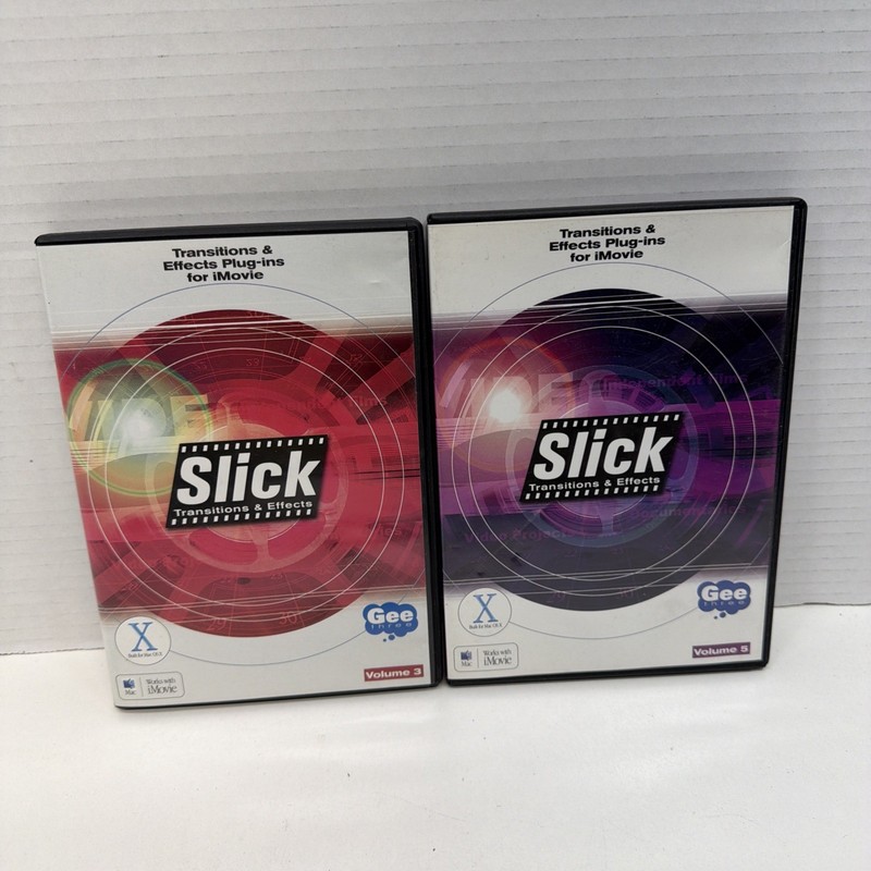 GEE THREE SLICK TRANSITIONS & EFFECTS PLUG-INS FOR iMOVIE VOL. 3 & 5, MAC OS X