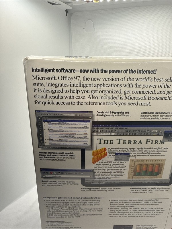 NEW Vintage Microsoft Office 97 Pro Edition Upgrade SEALED Collectable Big Box gallery