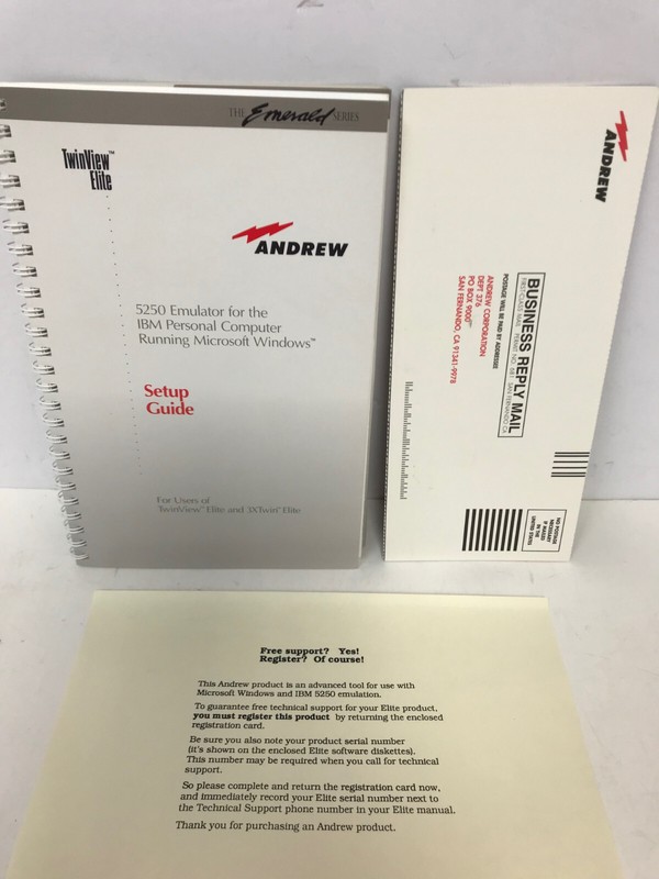 ANDREW EMERALD 5250 EMULATION 3X TWIN ELITE TWINVIEW ELITE SOFTWARE AND MANUAL gallery