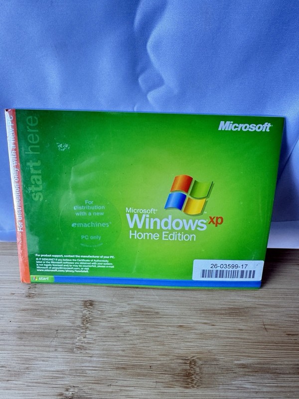 Microsoft Windows XP Home Edition OEM eMachines Sealed Vintage Collector’s Item