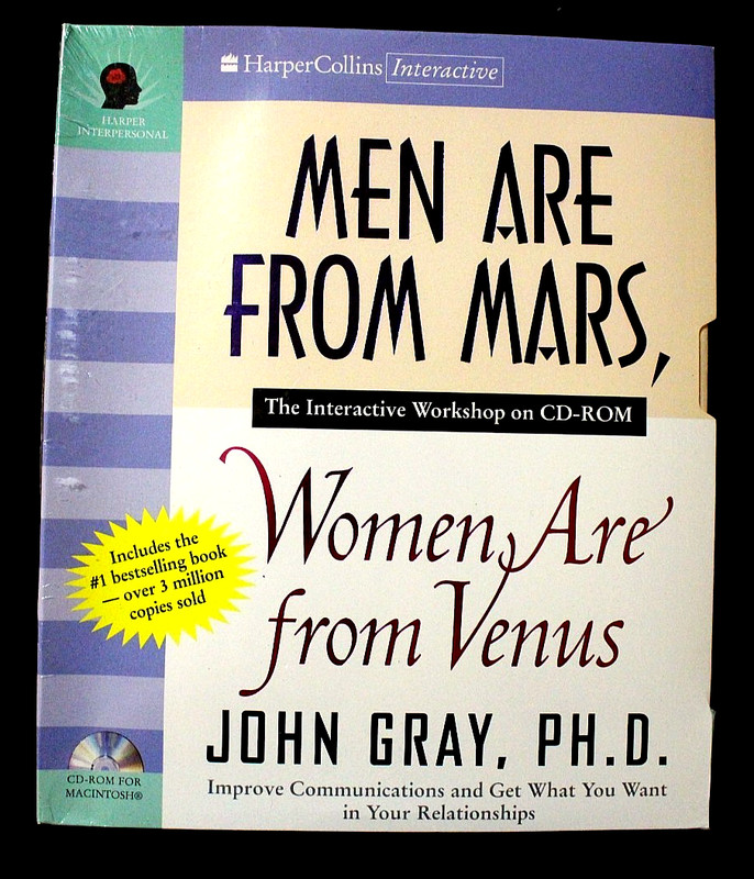 Men Are From Mars Women Are From Venus CD-ROM, John Gary, Book & CD-ROM, Sealed!
