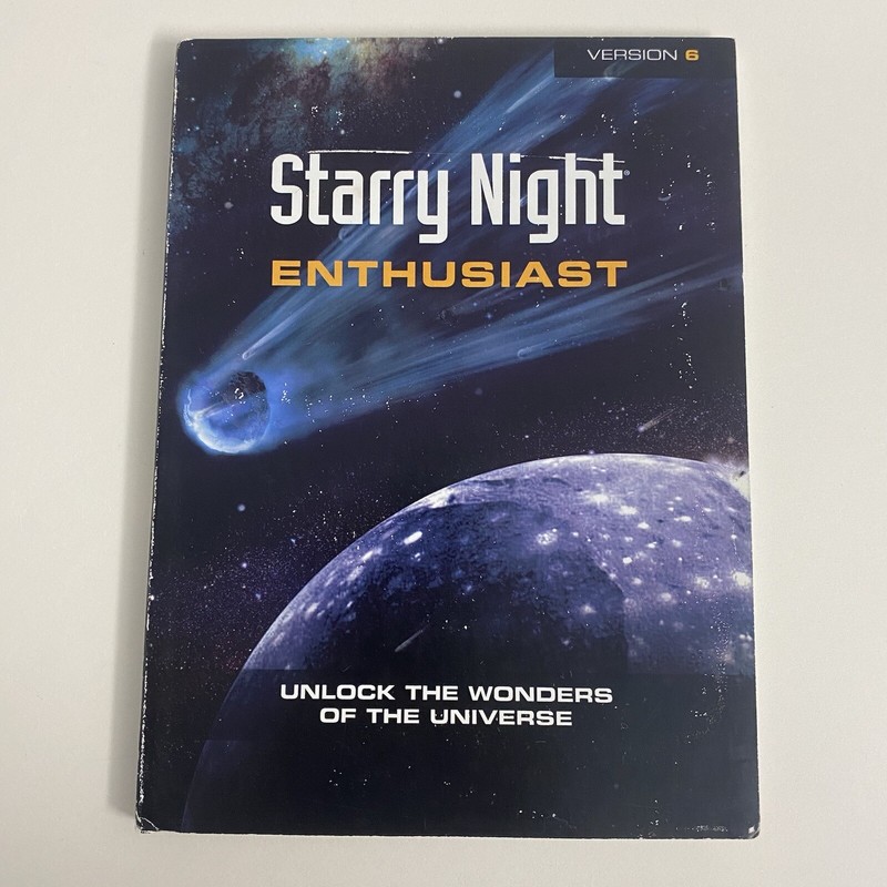 Starry Night Enthusiast Version 6 (PC, 2010) Windows Mac Universe Astronomy RARE