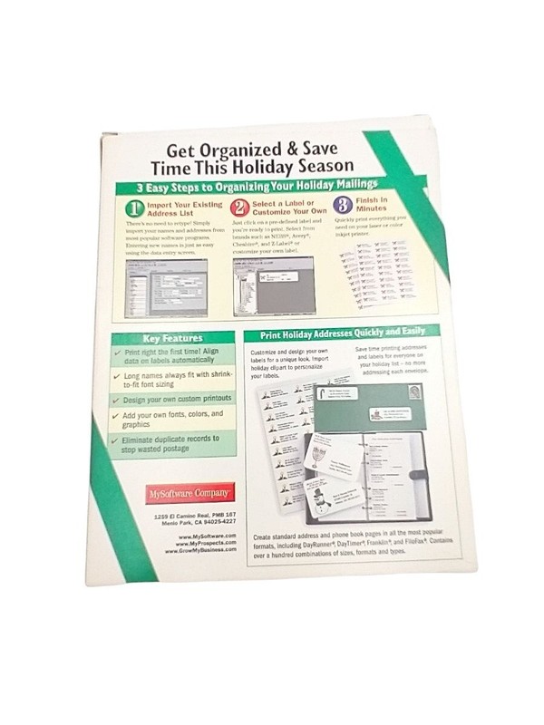 Vintage Mysoftware Software My Holiday Mailing Labels Clip Art Greeting Cards Wi gallery