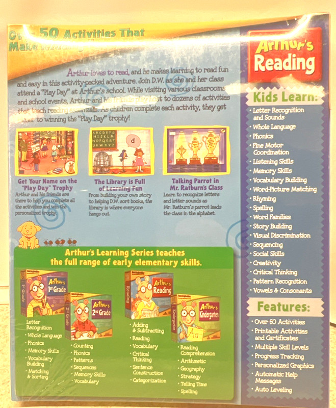 Arthur’s Reading Learning Buddies Creative Wonders 2-CD ROM Set *NEW* Sealed gallery