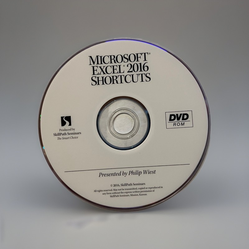 Microsoft Excel 2016 DVD-ROM Skillpath Seminars Philip Wiest Shortcuts