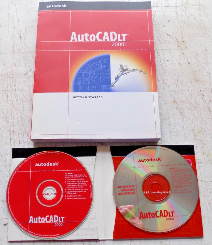 AUTOCADLt 2000i Two CDs Getting Started Manual SERIAL NUMBER & CD KEY