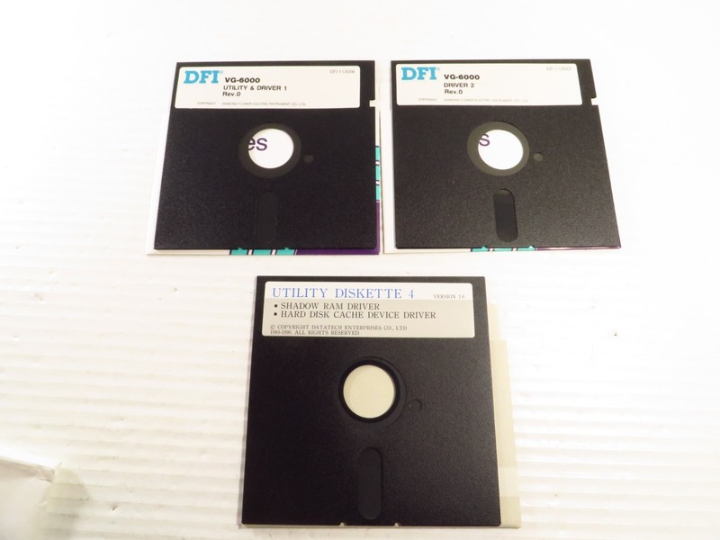 Diamond Flowers DFI VG-6000 Driver & Utility Software Rev. 0, Floppy 5.25″ Discs