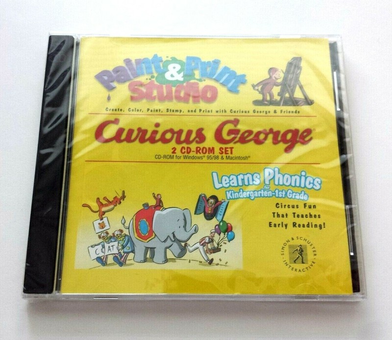 CURIOUS GEORGE 2 CD SET ~ PAINT & PRINT STUDIO ~ NEW FACTORY SEALED CD