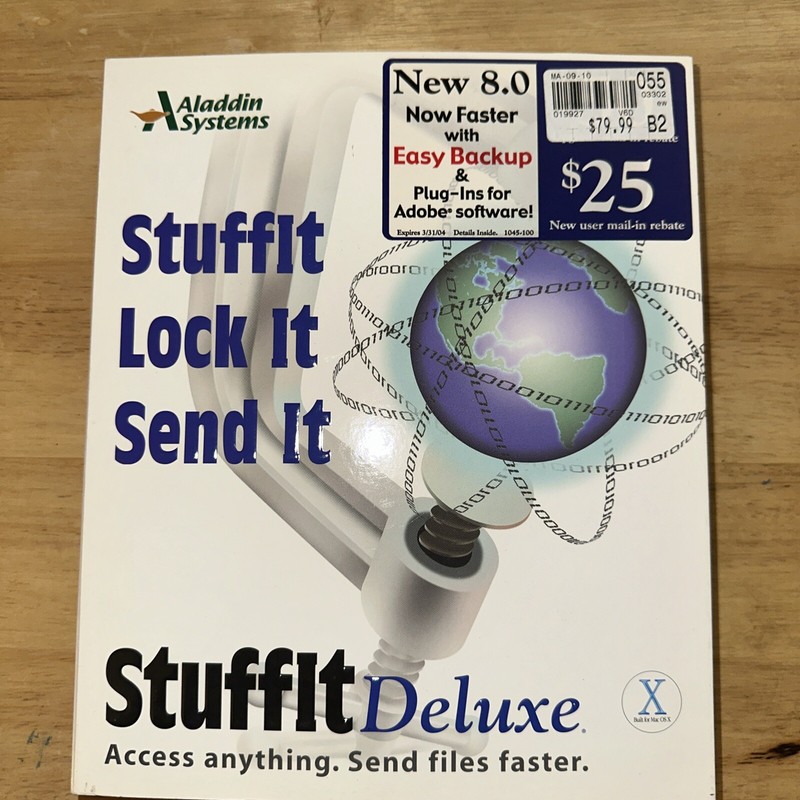 StuffIt Deluxe 8.0 Aladdin Systems Compression Solution For Macintosh Mac