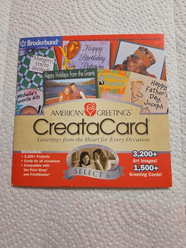 American Greetings CreataCard Special Edition W 95/98, NT 2001 PC SOFTWARE GOOD