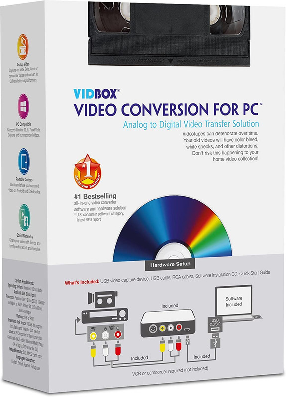 VIDBOX USB 2.0 Video Conversion for PC For Windows 10, Windows 8 Convert Old VHS gallery