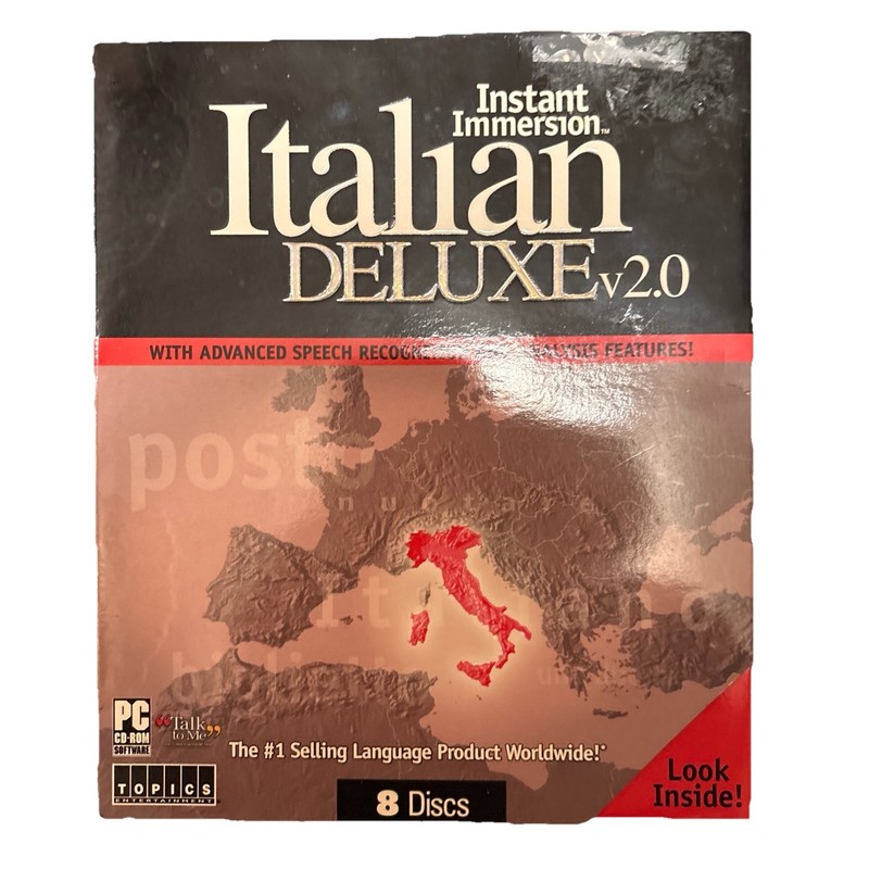 INSTANT IMMERSION ITALIAN DELUXE V2.0 EIGHT DISC DELUXE EDITION OPEN BOX