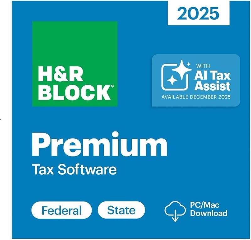 H&R Block 2025 PREMIUM Tax Software [Key Card] PC/MAC