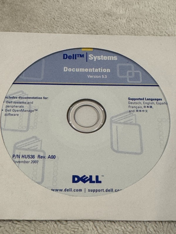 Dell PowerEdge Documentation Version 5.3 – CD ONLY IN VERY GOOD CONDITION!!!