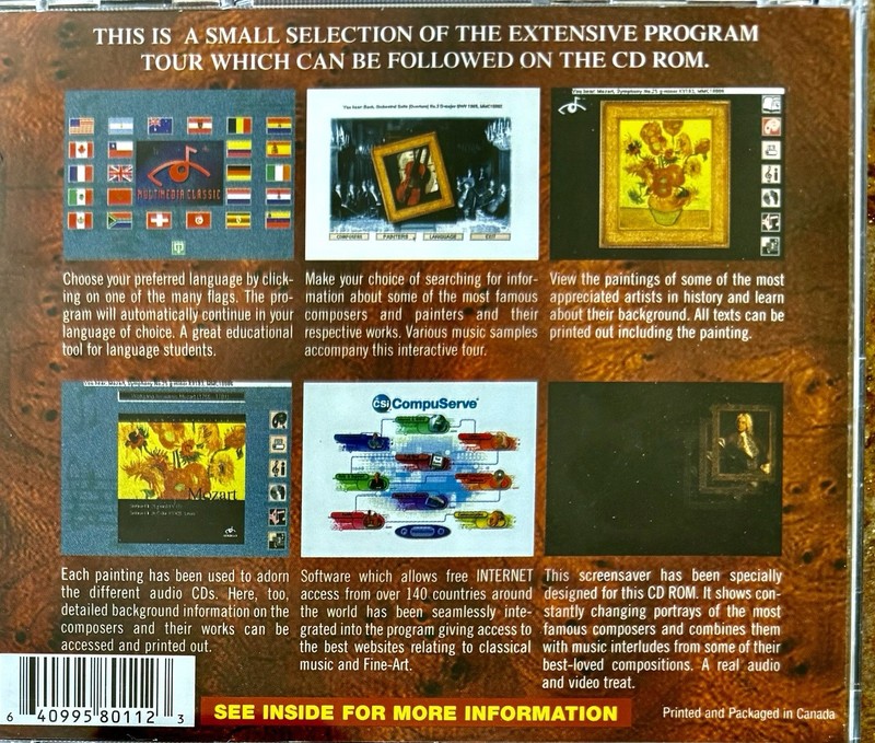 Discover Classical Music And Fine Art (Multi-Media CD-Rom) Very Good Condition gallery