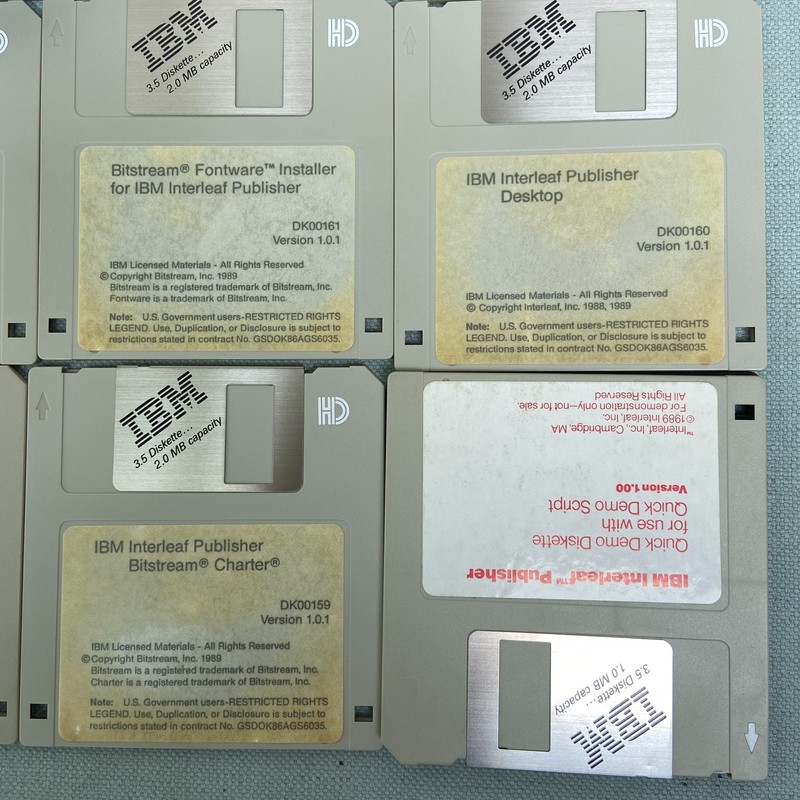 Software Lot 3.5” IBM Interleaf Publisher Ver 1.0.1 1989 Desktop Explorer VTG gallery