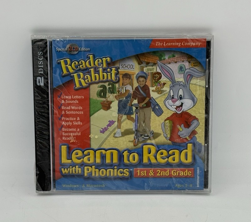 Reader Rabbit Learn to Read Phonics 1st – 2nd Ages 5-8 Learning Company Sealed