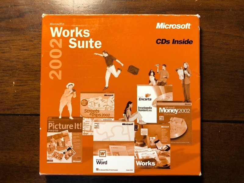 Microsoft Works Suite 2002 (North America) – Full Version for Windows with COA