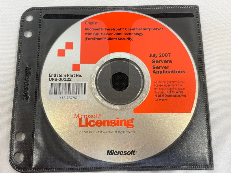Microsoft Forefront Client Security Server w/ SQL Server 2005 Tech Windows DVD gallery
