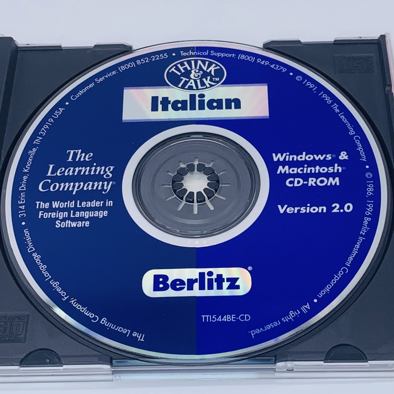 The Learning Company Berlitz Think & Talk Italian Version 2.0 Win Mac CD-ROM gallery