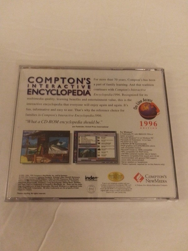 Comptons Interactive Encyclopedia 1996 CD-ROM For Windows 3.1 - XP Sealed NO BOX gallery
