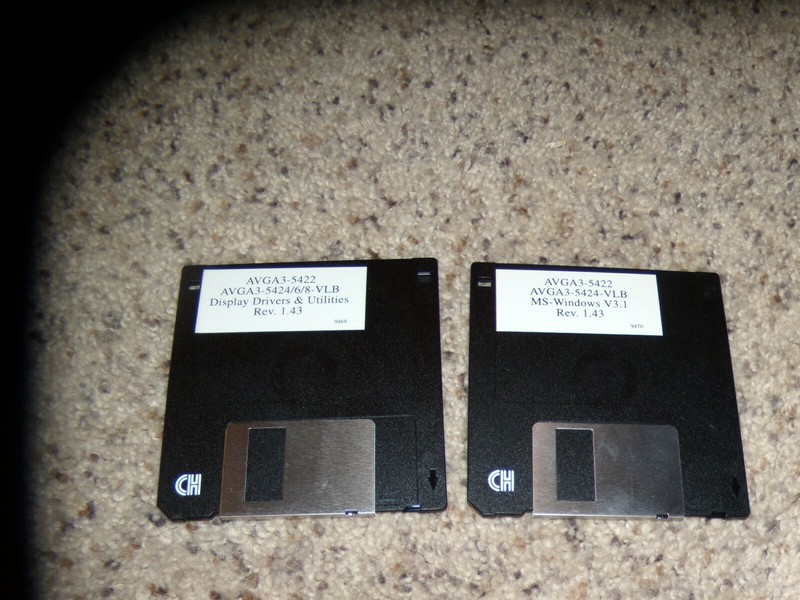 AVGA3-5422 AVGA3-5424/8 -VLB Display Drivers and Utilities & MS- Windows V3.1