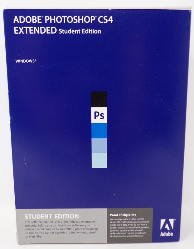 Adobe Photoshop CS4 Extended Student Edition Windows With Serial Number