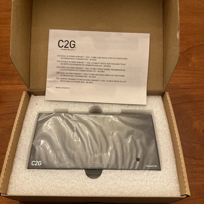 Cables 2 Go 30018 Dual HDMI HDBASET VGA 3.5 Over Cat Switching Extender TX. New! gallery