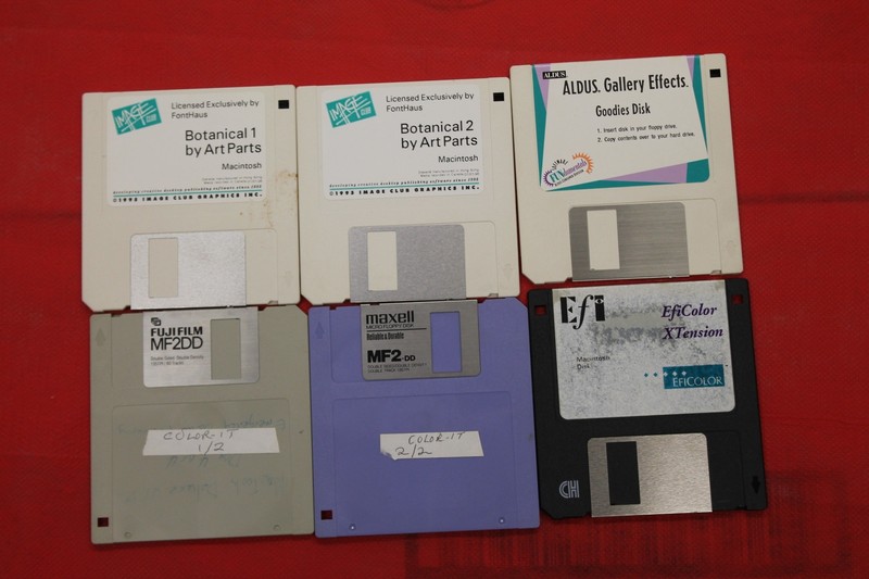 Botanical 1 And 2 Art Parts Aldus 3.5 Inch Floppy Disk Software Apple Mac 6 Pcs