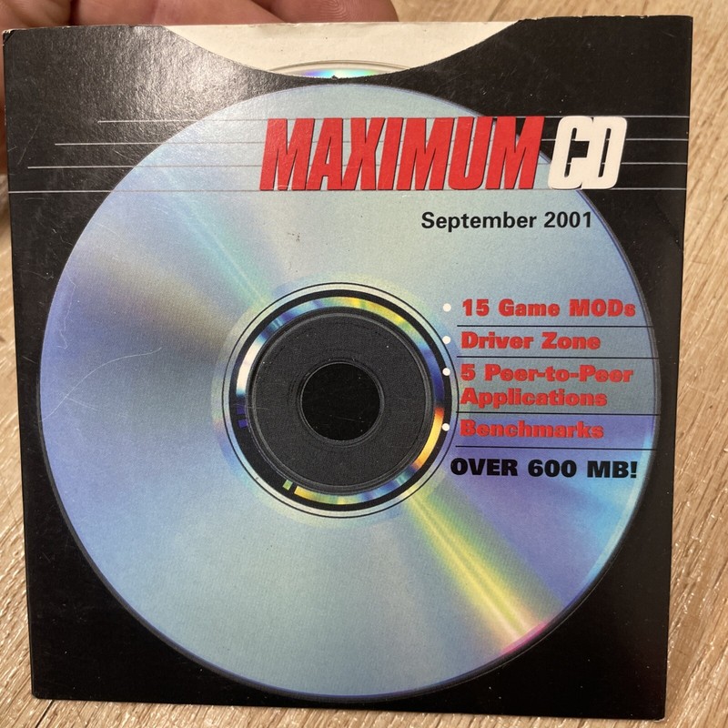 Maximum CD September 2001 Gaming Demos Vintage