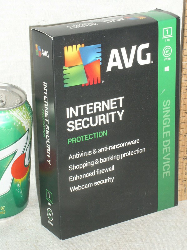 SEALED AVG AVAST INTERNET SECURITY 1 DEVICE PC ONLY 1 YEAR RETAIL BOX DOWNLOAD