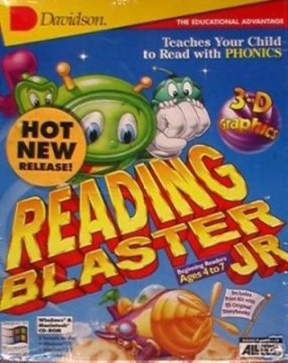 Reading Blaster Jr. PC MAC CD learn to read phonetic sounds word phonics games!