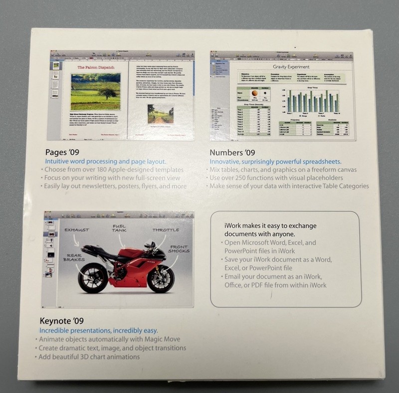 Apple iWork '09 Retail V9.0.3 MB942Z/A Full Retail Version for Mac gallery