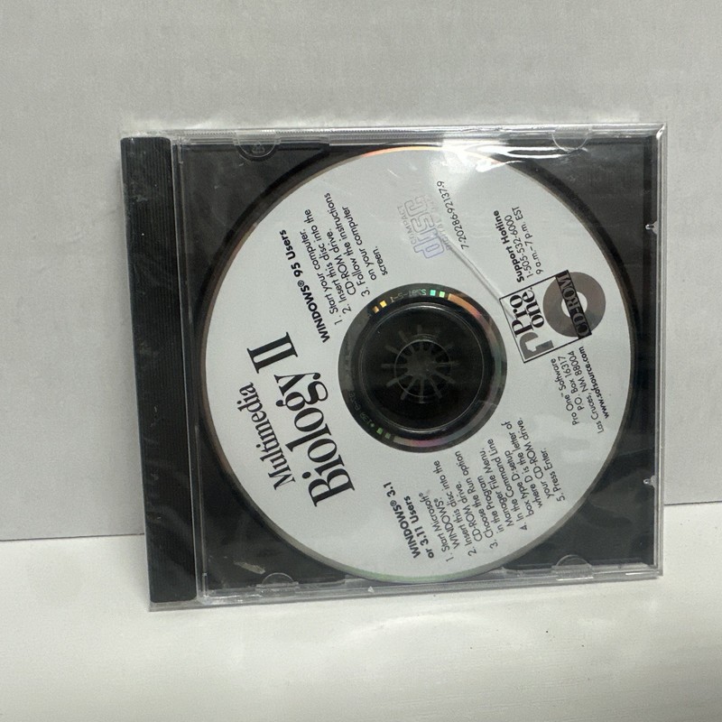 1 Pro One Multimedia Biology 2 PC CDROM  SEALED - CD-Rom New Sealed