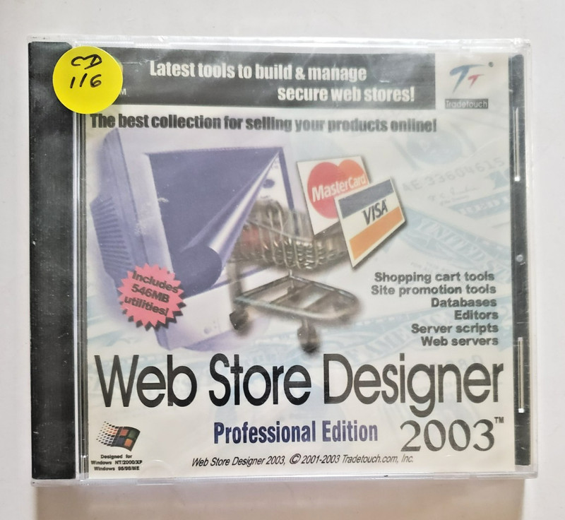 2003 Web Store Designer Professional Edition NEW Tradetouch.com “SEALED” CD#116