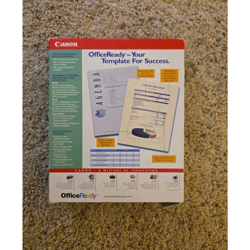 Canon OfficeReady 2 PC CD templates MS Word Excel PowerPoint BRAND NEW SEALED gallery