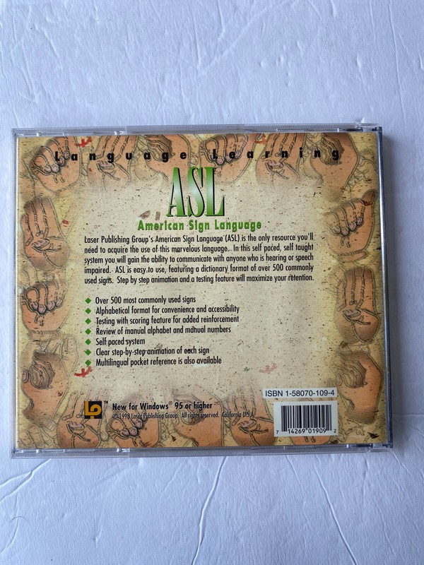 ASL American Sign Language (PC CD CDROM, 1998) Laser Publishing gallery
