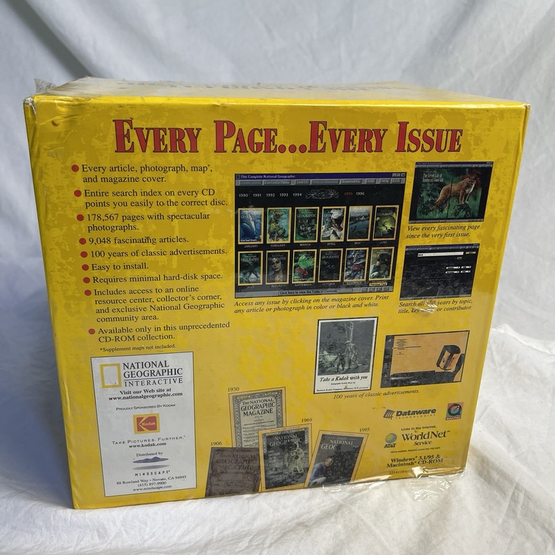 The Complete National Geographic 30 CD-ROM 1888 to 1998 w/User's Guide - NEW gallery