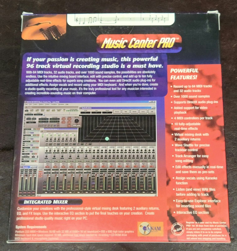Vintage 2000 Data Becker Music Center Pro Software, Complete/Win 95/EUC gallery